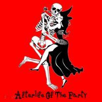 Funny Halloween Afterlife Of The Party Skeleton And Witch Santa Hat thumb 1