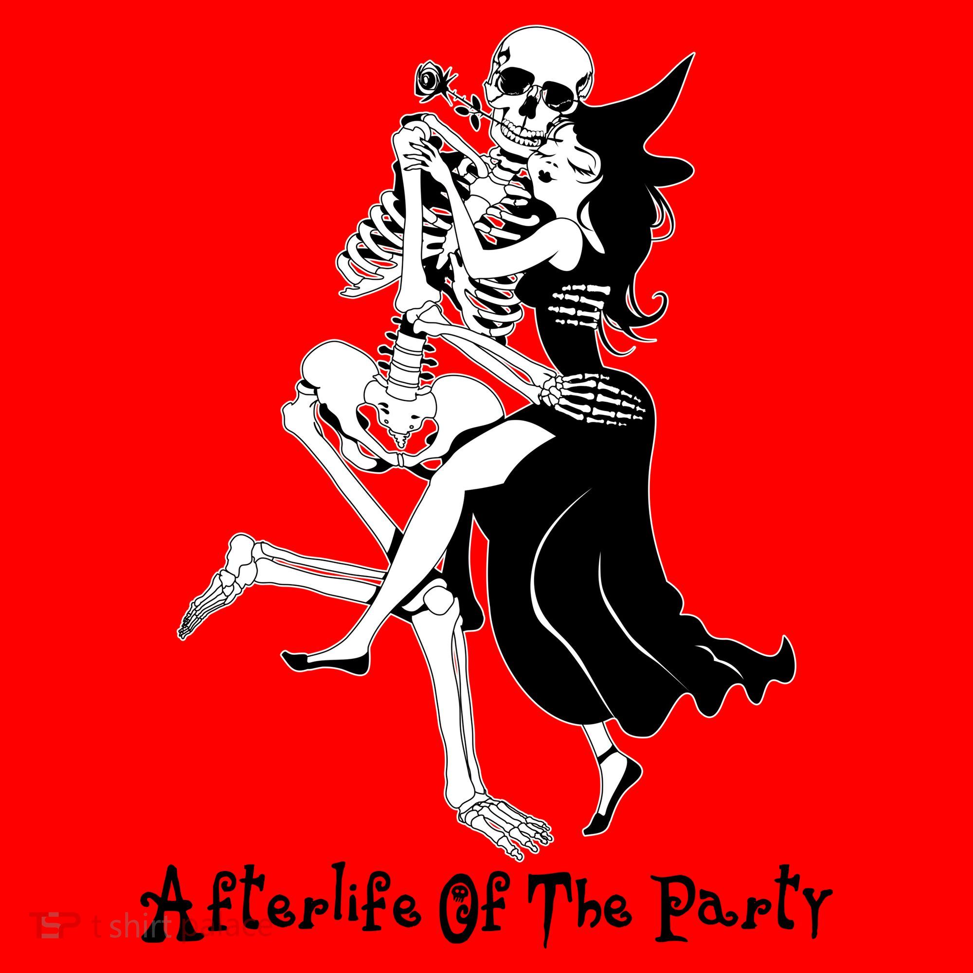 Funny Halloween Afterlife Of The Party Skeleton And Witch Santa Hat