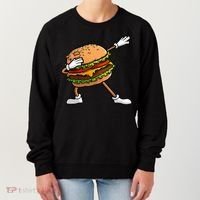 Funny Hamburger Art Cheeseburger Lover Women's Sweatshirt thumb 0