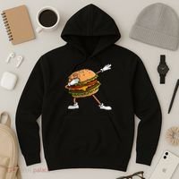 Funny Hamburger Art Cheeseburger Lover Hoodie thumb 3
