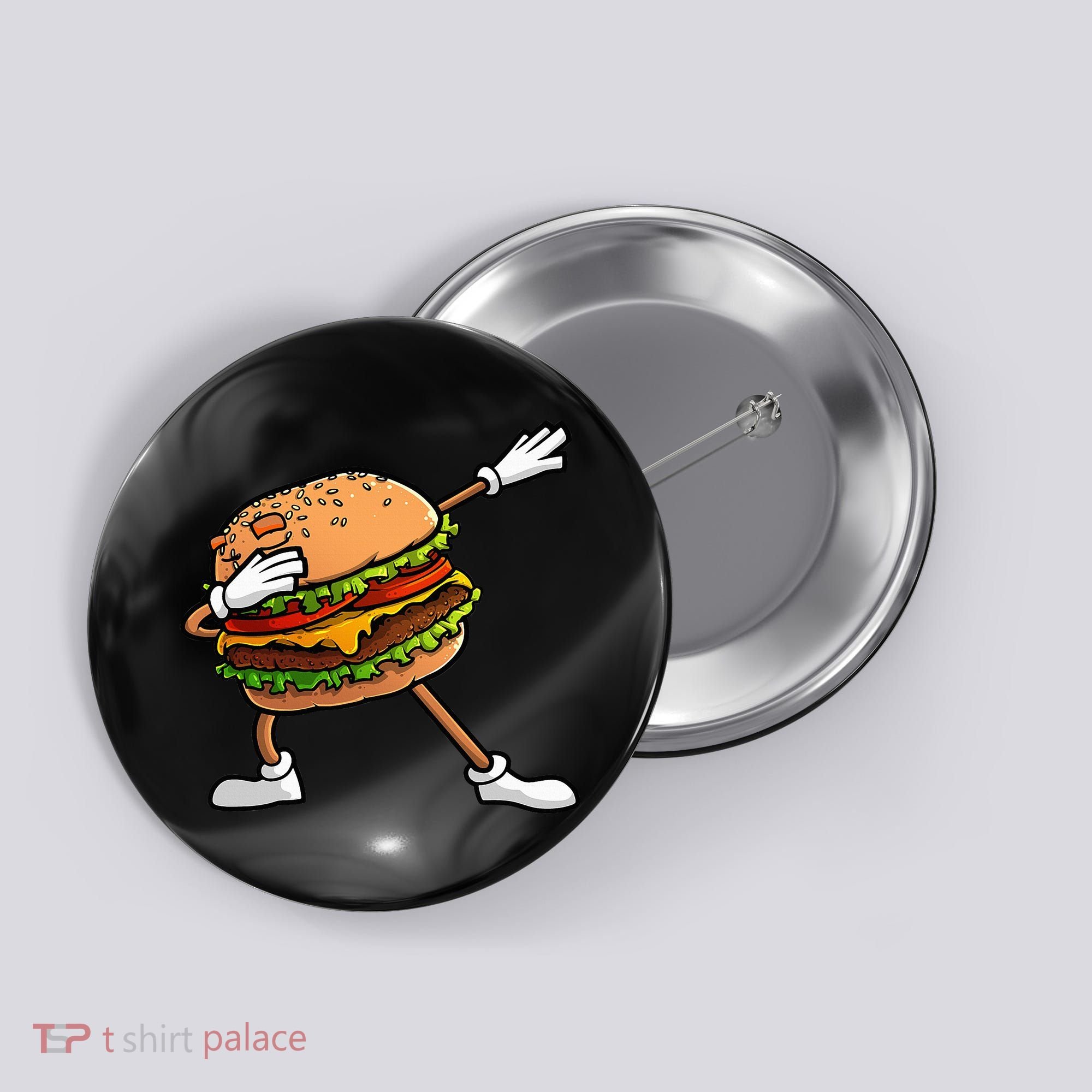 Funny Hamburger Art Cheeseburger Lover Button