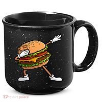 Funny Hamburger Art Cheeseburger Lover 15oz Campfire Ceramic Mug thumb 0