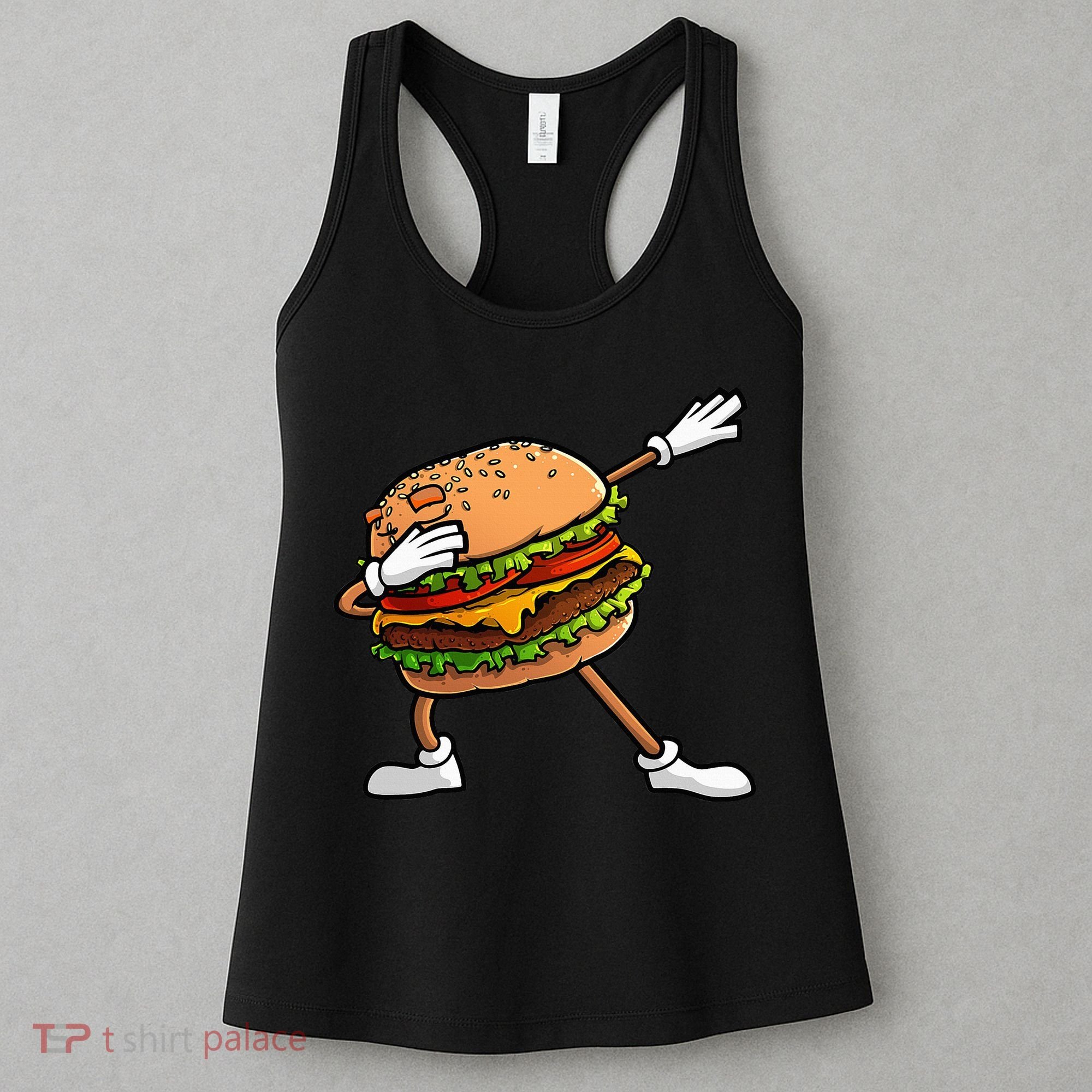Funny Hamburger Art Cheeseburger Lover Women's Tank Top
