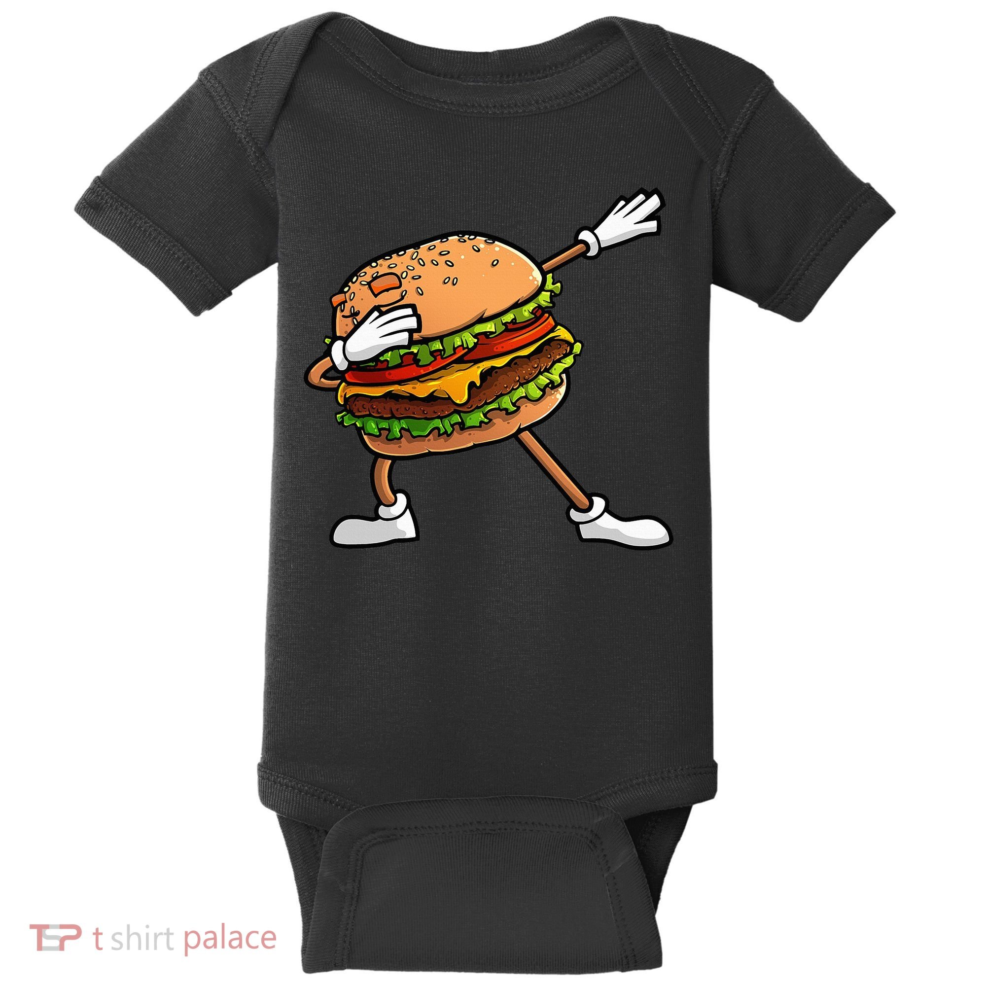 Funny Hamburger Art Cheeseburger Lover Baby Bodysuit