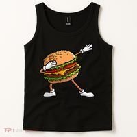 Funny Hamburger Art Cheeseburger Lover Tank Top thumb 2