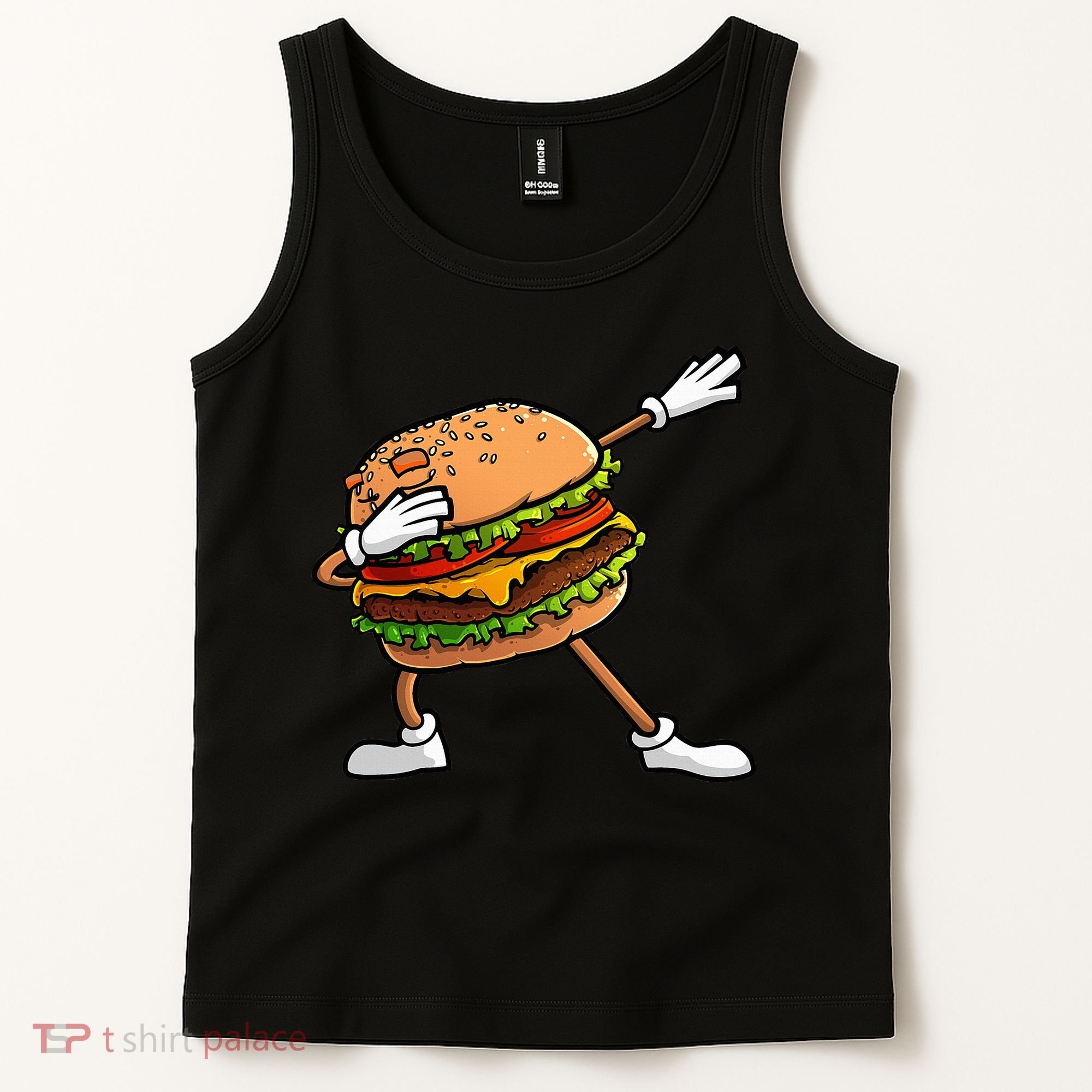 Funny Hamburger Art Cheeseburger Lover Tank Top
