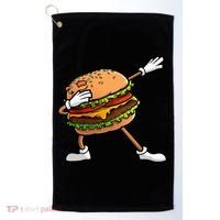 Funny Hamburger Art Cheeseburger Lover Golf Towel thumb 0