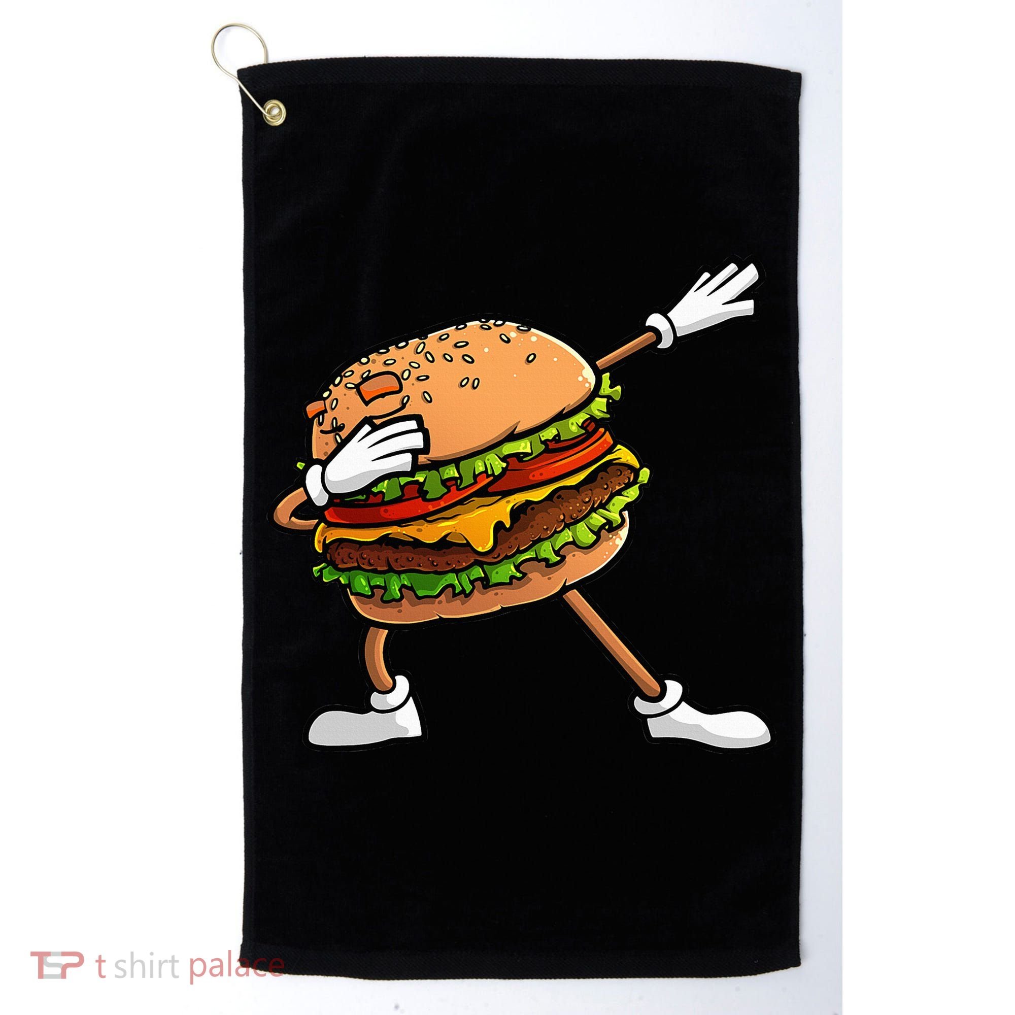 Funny Hamburger Art Cheeseburger Lover Golf Towel