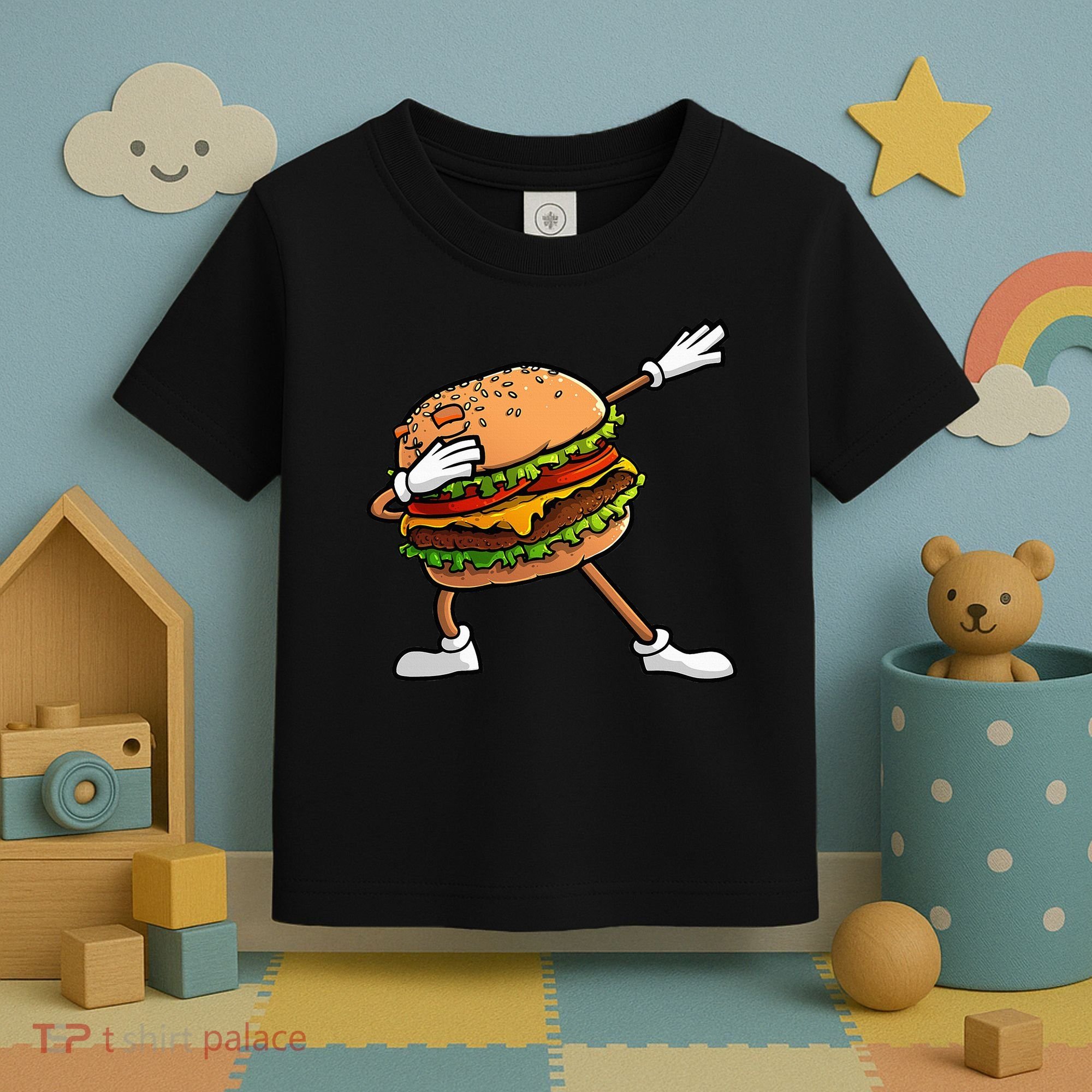 Funny Hamburger Art Cheeseburger Lover Toddler T-Shirt