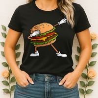 Funny Hamburger Art Cheeseburger Lover Women's T-Shirt thumb 2