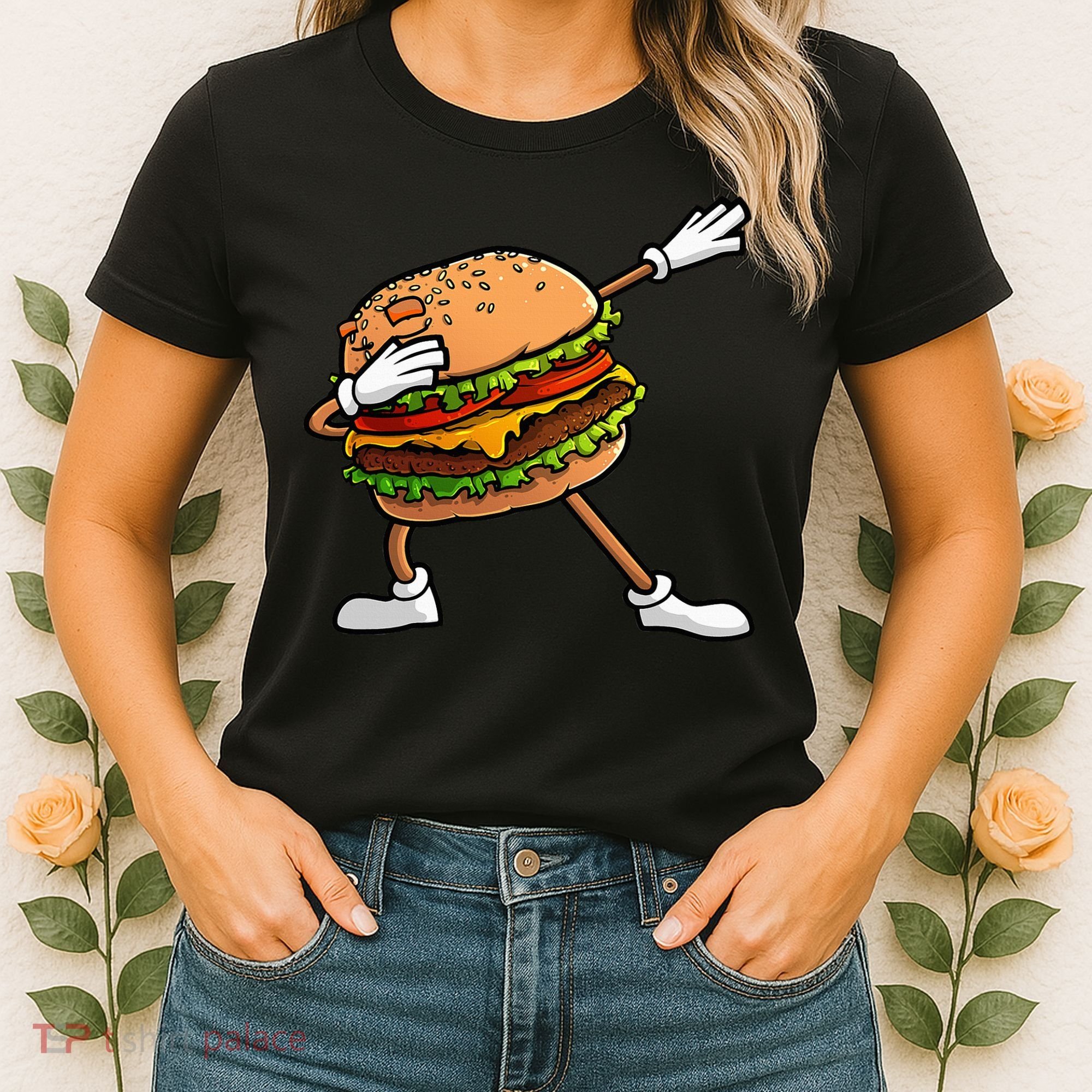 Funny Hamburger Art Cheeseburger Lover Women's T-Shirt