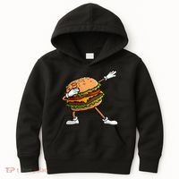 Funny Hamburger Art Cheeseburger Lover Kids Hoodie thumb 0