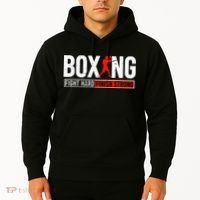 Fight Hard And Finish Motivational Boxing Fighter Hoodie thumb 2