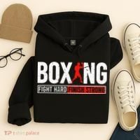 Fight Hard And Finish Motivational Boxing Fighter Hoodie thumb 4