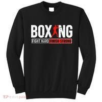 Fight Hard And Finish Motivational Boxing Fighter Sweatshirt thumb 0