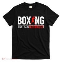 Fight Hard And Finish Motivational Boxing Fighter T-Shirt thumb 0