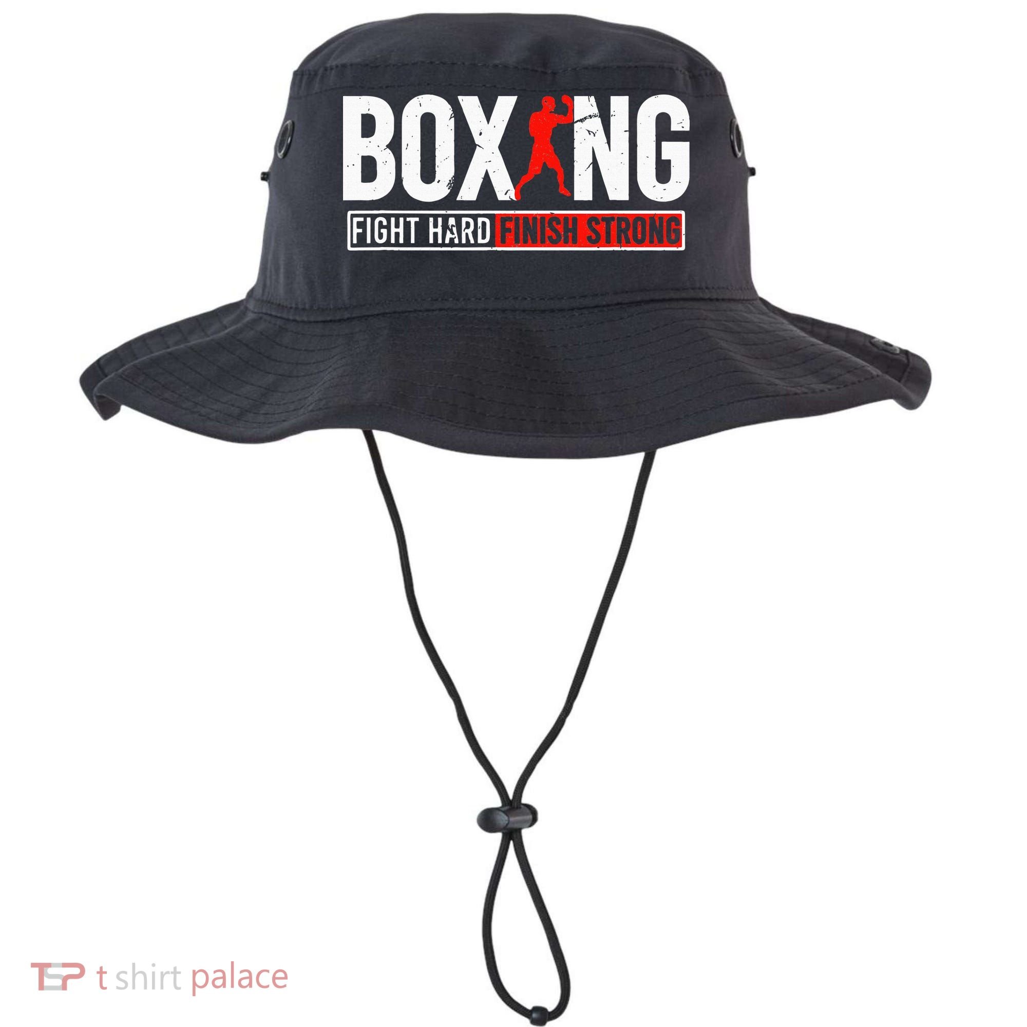 Fight Hard And Finish Motivational Boxing Fighter Bucket Hat