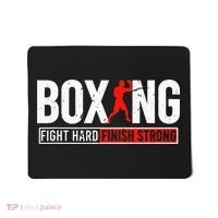 Fight Hard And Finish Motivational Boxing Fighter Mousepad thumb 0