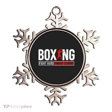 Fight Hard And Finish Motivational Boxing Fighter Ornament