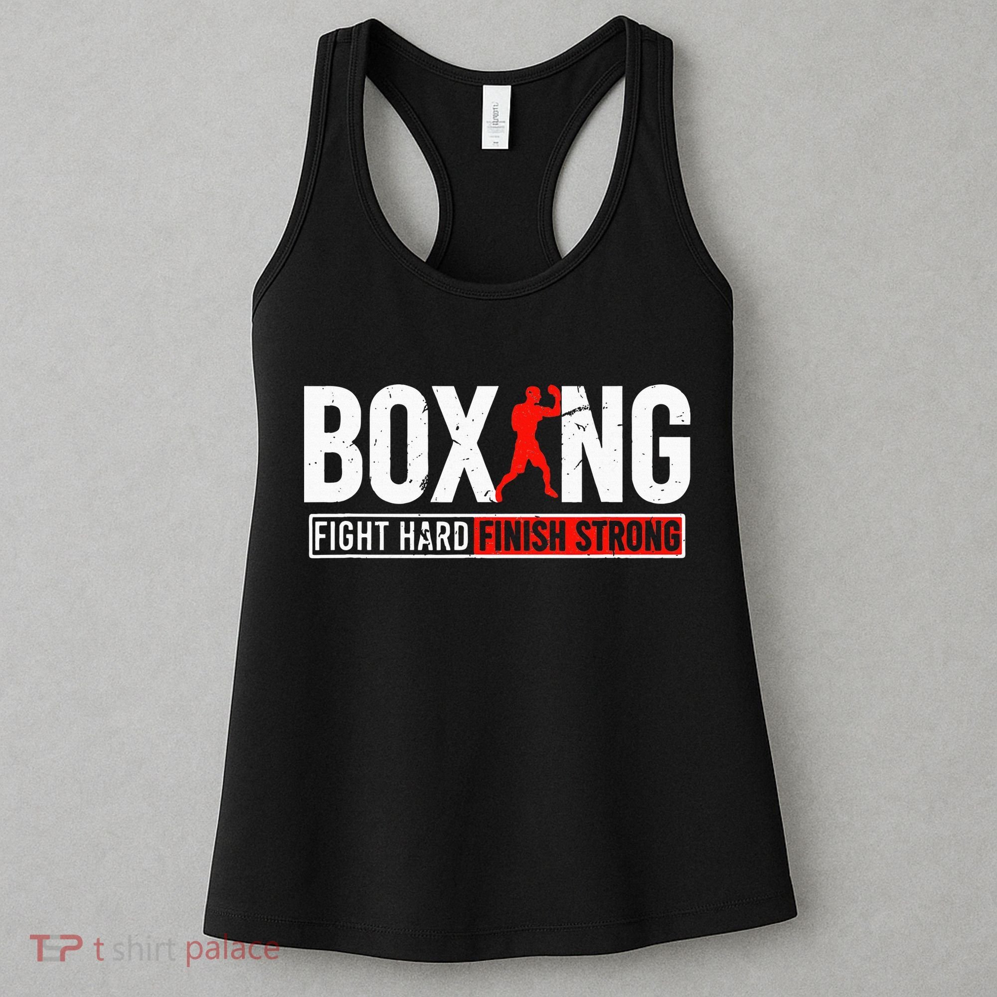 Fight Hard And Finish Motivational Boxing Fighter Women's Tank Top