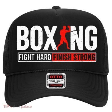 Fight Hard And Finish Motivational Boxing Fighter Hat