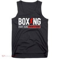 Fight Hard And Finish Motivational Boxing Fighter Tank Top thumb 0