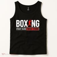 Fight Hard And Finish Motivational Boxing Fighter Tank Top thumb 2