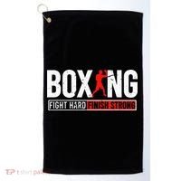 Fight Hard And Finish Motivational Boxing Fighter Golf Towel thumb 0