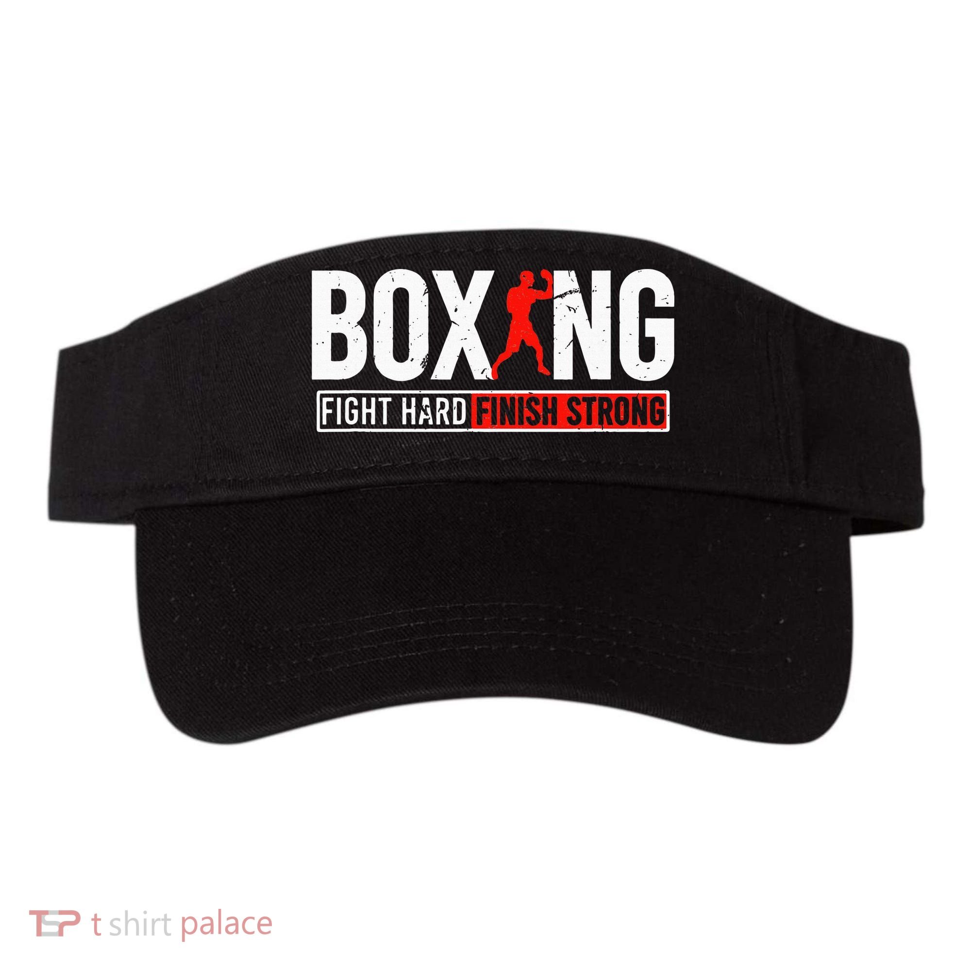 Fight Hard And Finish Motivational Boxing Fighter Visor
