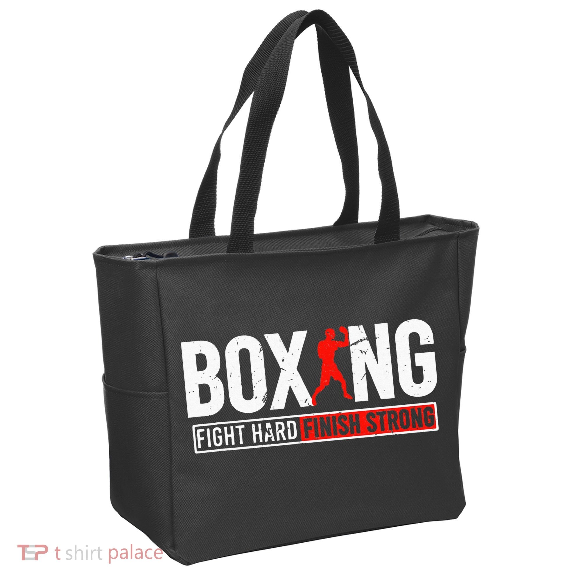 Fight Hard And Finish Motivational Boxing Fighter Tote Bag