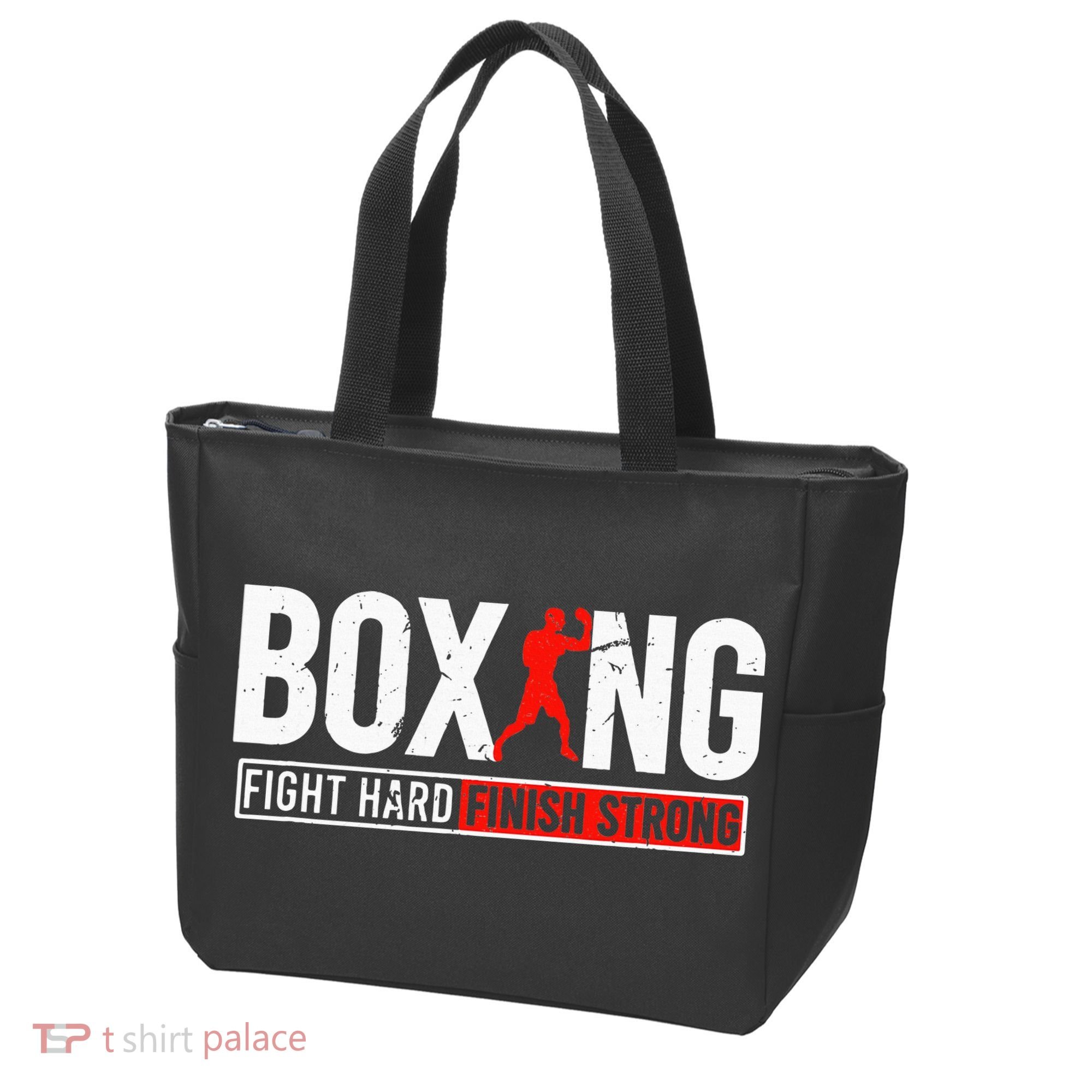 Fight Hard And Finish Motivational Boxing Fighter Tote Bag