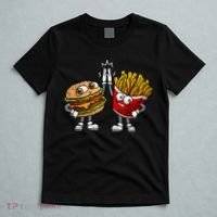 Funny Hamburger And Fries Gift Men Women Cool Fast Food Meal T-Shirt thumb 5
