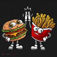 Funny Hamburger And Fries Gift Men Women Cool Fast Food Meal Women's Tank Top thumb 5