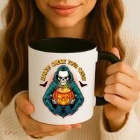 Funny Halloween Always Check Your Candy Skeleton Coffee Mug thumb 3