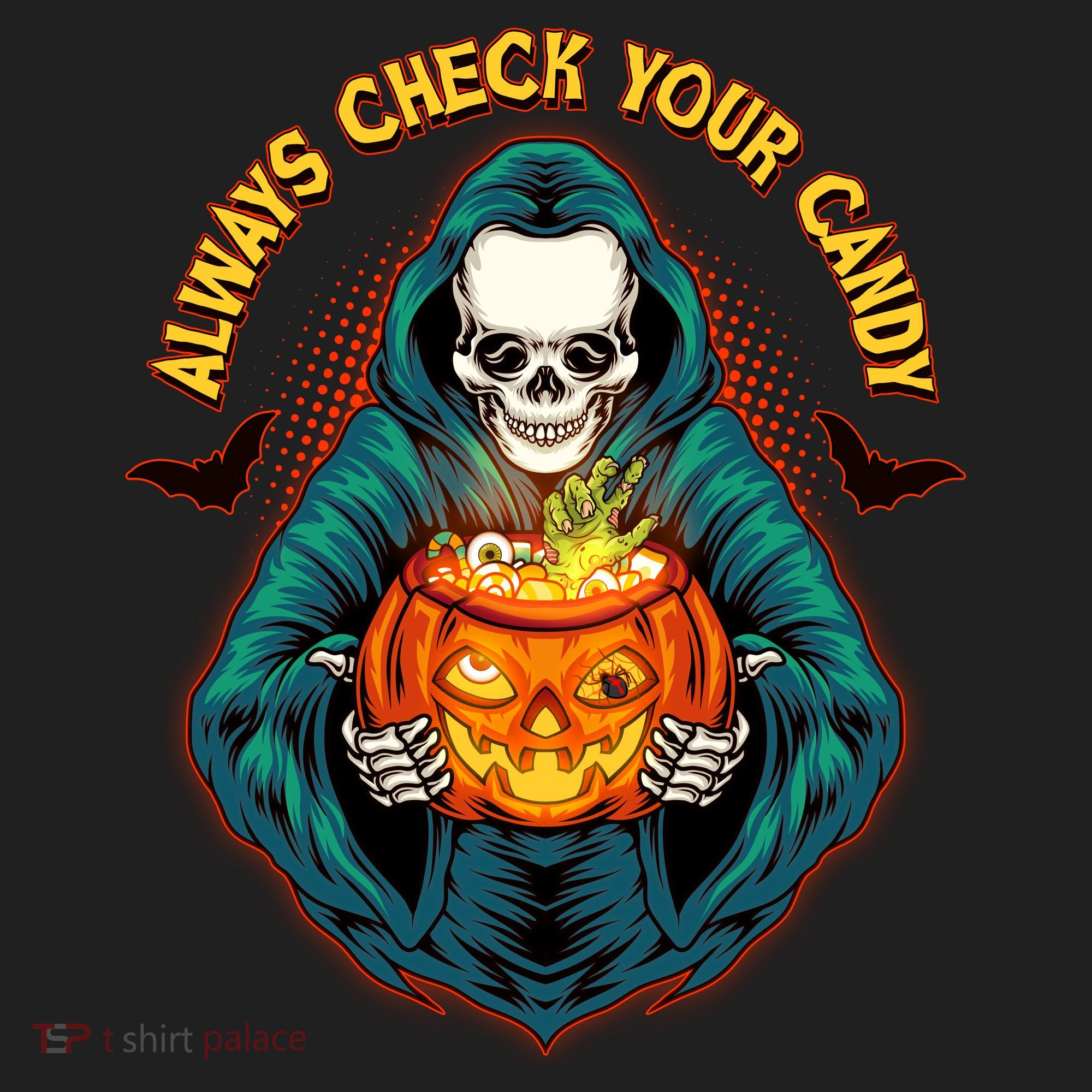 Funny Halloween Always Check Your Candy Skeleton Beanie