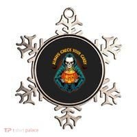 Funny Halloween Always Check Your Candy Skeleton Ornament thumb 0
