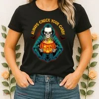 Funny Halloween Always Check Your Candy Skeleton Women's T-Shirt thumb 2