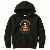 Funny Halloween Always Check Your Candy Skeleton Kids Hoodie thumb 0