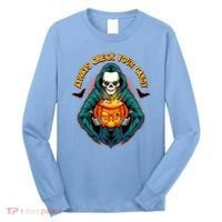 Funny Halloween Always Check Your Candy Skeleton Long Sleeve Shirt thumb 0