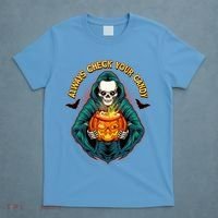 Funny Halloween Always Check Your Candy Skeleton T-Shirt thumb 4