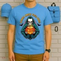 Funny Halloween Always Check Your Candy Skeleton T-Shirt thumb 5