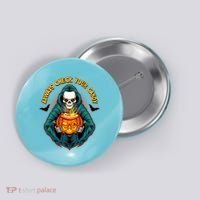 Funny Halloween Always Check Your Candy Skeleton Button thumb 0