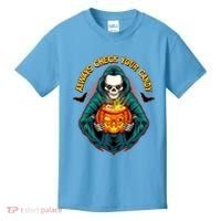 Funny Halloween Always Check Your Candy Skeleton Kids T-Shirt thumb 0