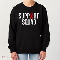 Family Hiv Awareness Red Ribbon Aids Support Squad Women's Sweatshirt thumb 0