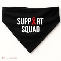 Family Hiv Awareness Red Ribbon Aids Support Squad USA-Made Doggie Bandana thumb 0
