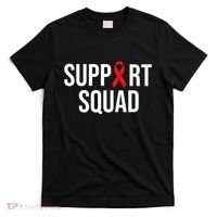 Family Hiv Awareness Red Ribbon Aids Support Squad T-Shirt thumb 0