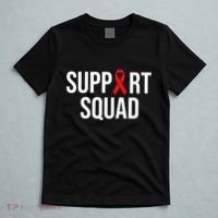 Family Hiv Awareness Red Ribbon Aids Support Squad T-Shirt thumb 5
