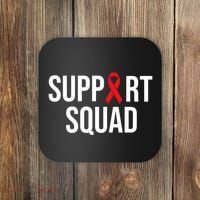 Family Hiv Awareness Red Ribbon Aids Support Squad Coaster thumb 0