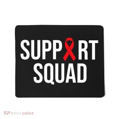 Family Hiv Awareness Red Ribbon Aids Support Squad Mousepad