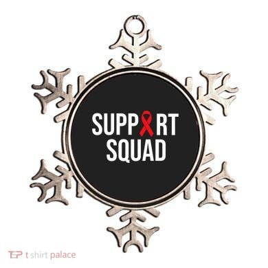 Family Hiv Awareness Red Ribbon Aids Support Squad Ornament